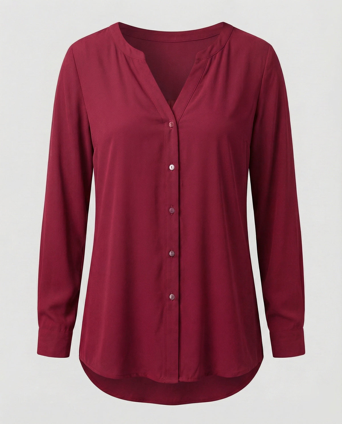 Ladies Airy V-Neck Crêpe Blouse Shirt - product shot
