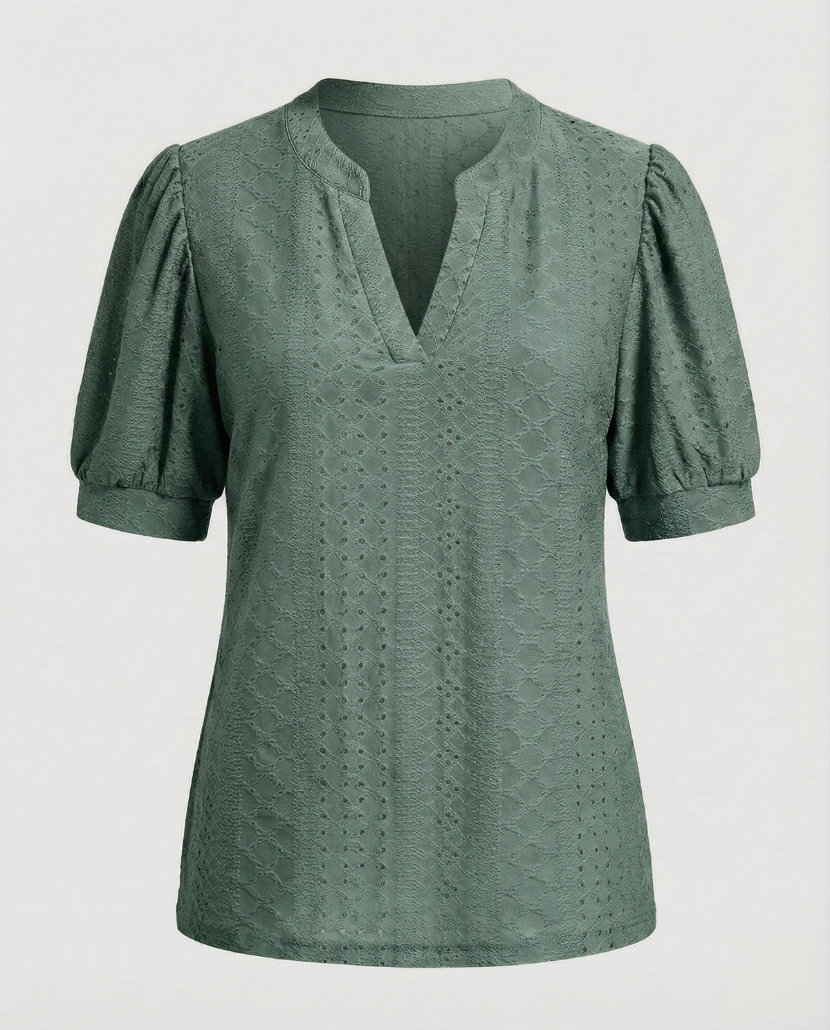 Women Light Lace Embroidery Blend Blouse Top - product shot