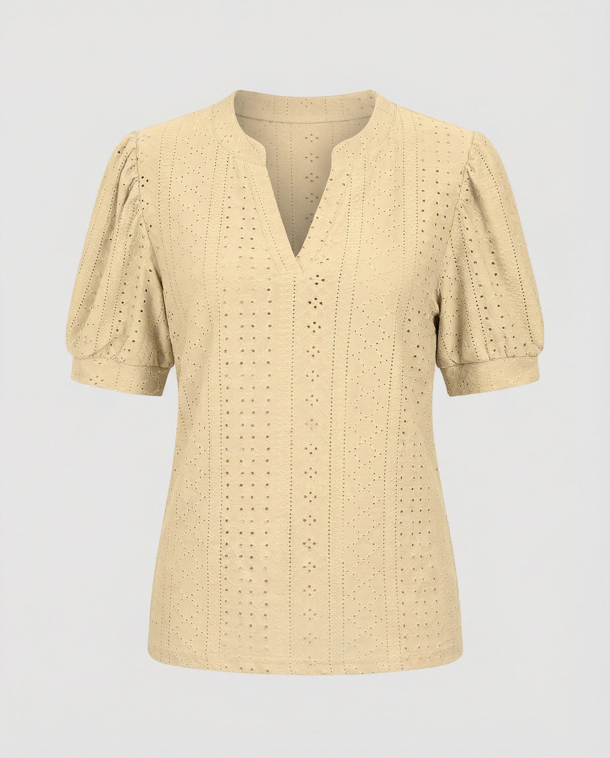 Women Light Lace Embroidery Blend Blouse Top - product shot
