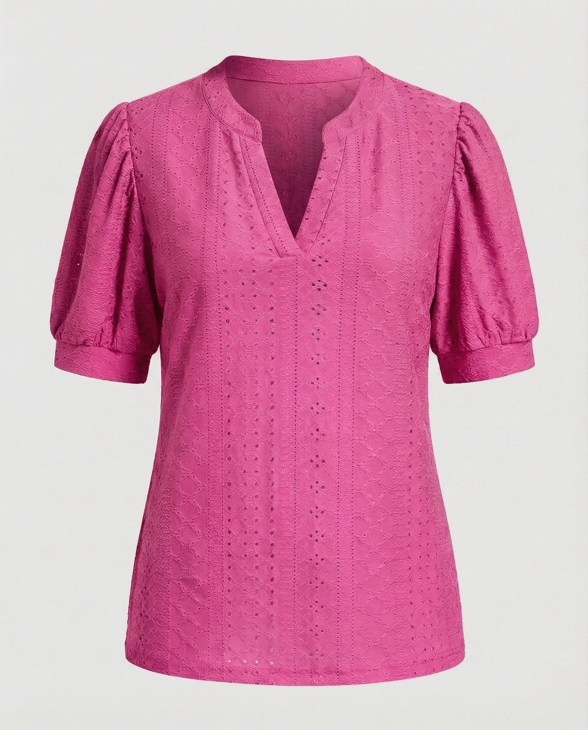 Women Light Lace Embroidery Blend Blouse Top - product shot
