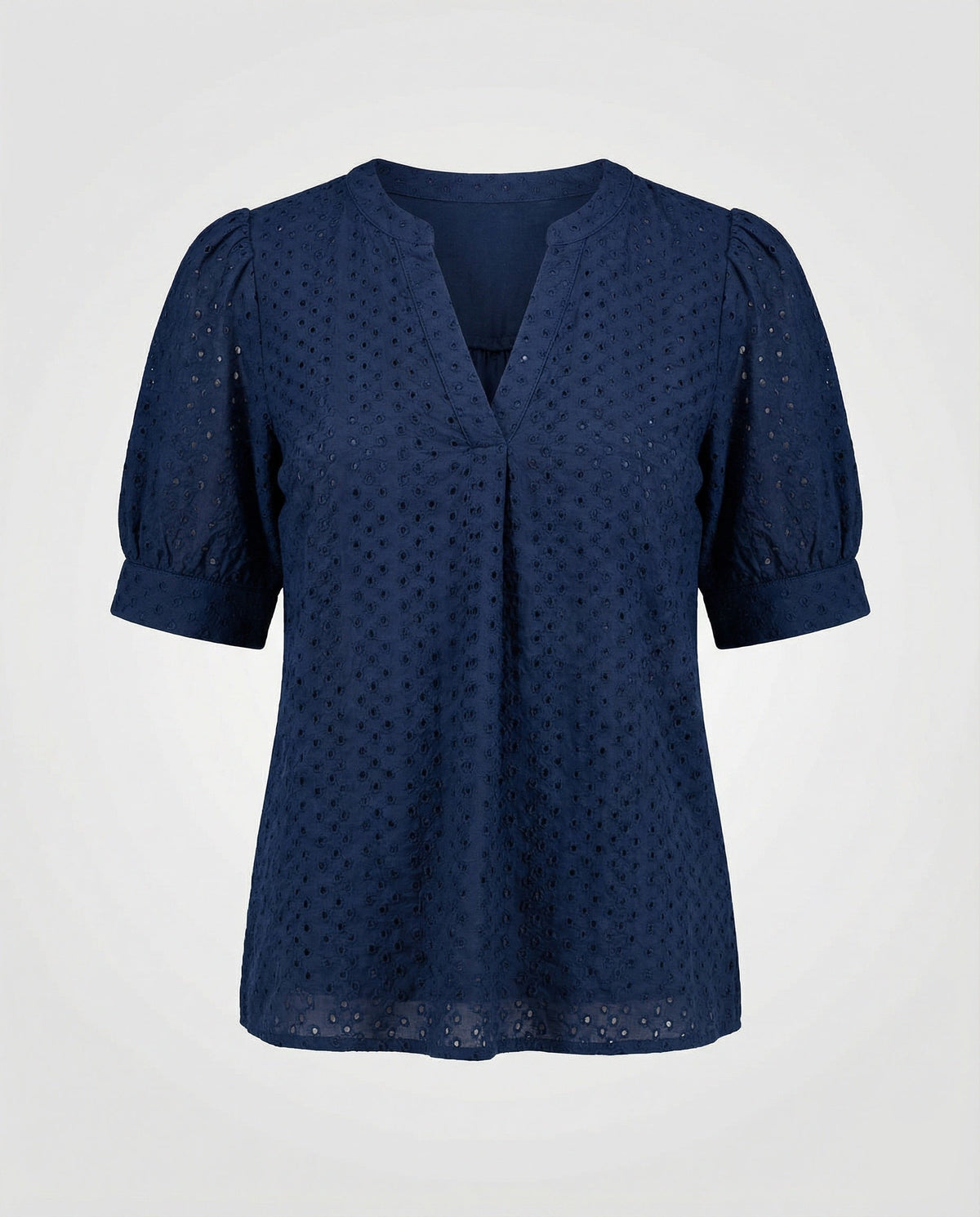 Women Light Lace Embroidery Blend Blouse Top - product shot