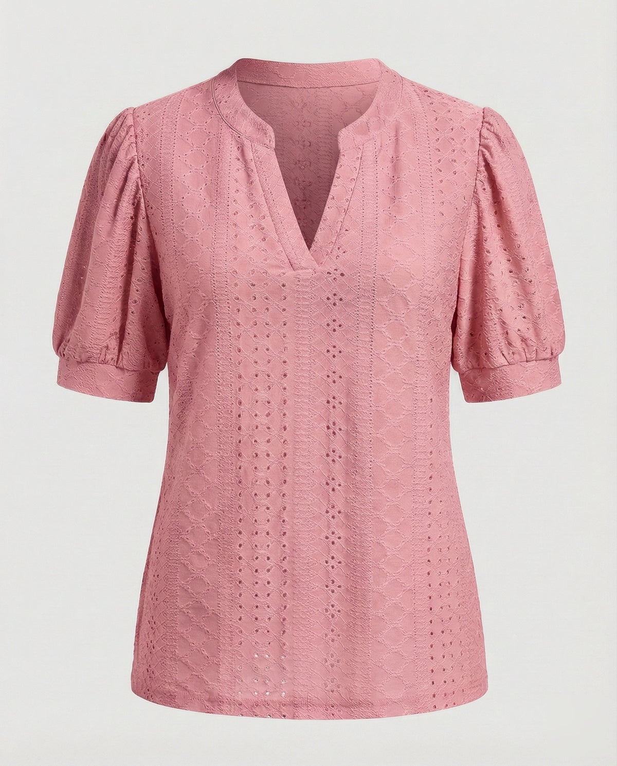 Women Light Lace Embroidery Blend Blouse Top - product shot