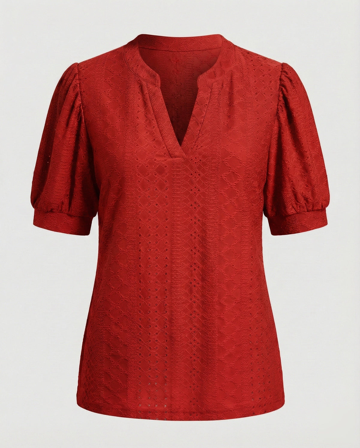 Women Light Lace Embroidery Blend Blouse Top - product shot