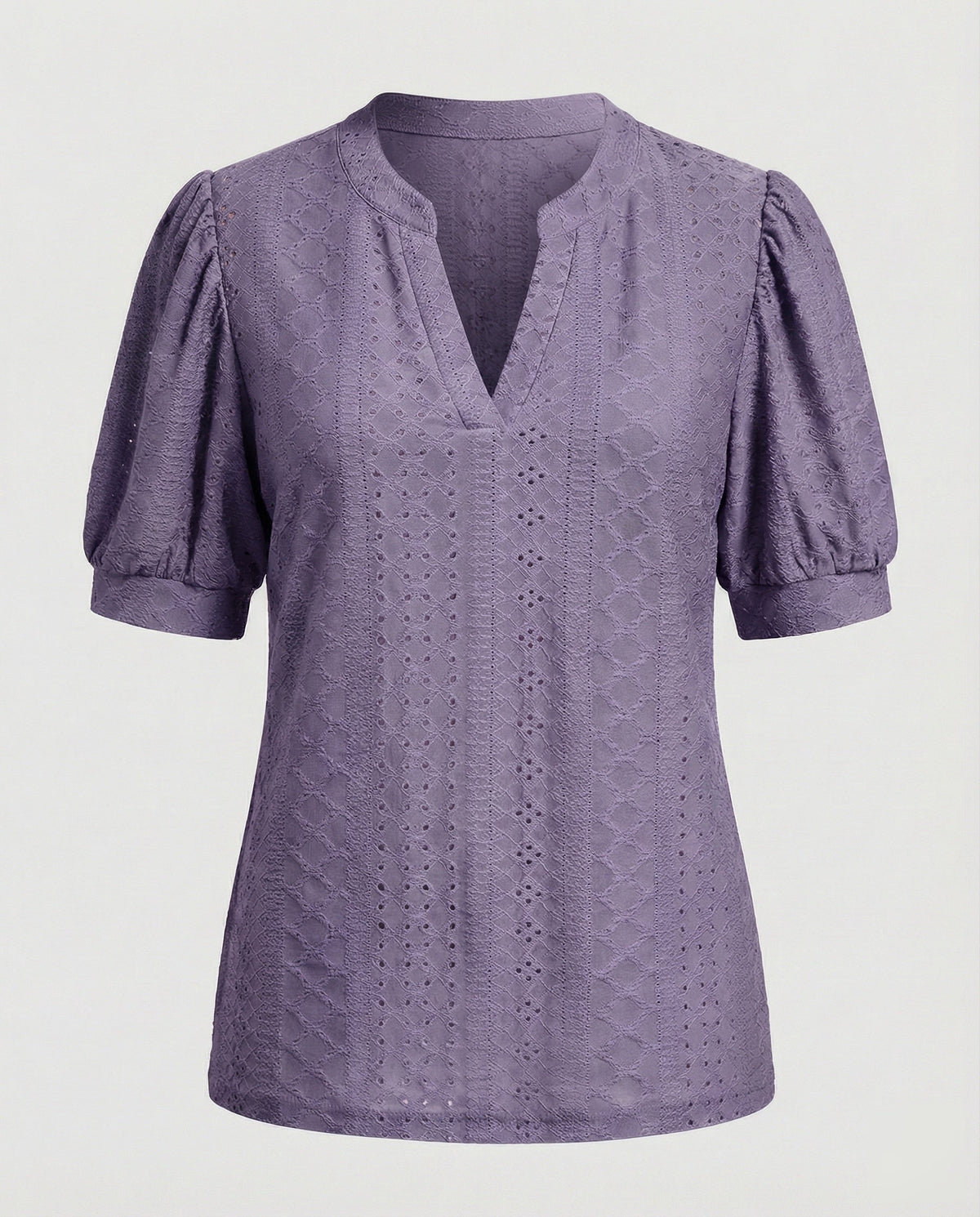 Women Light Lace Embroidery Blend Blouse Top - product shot