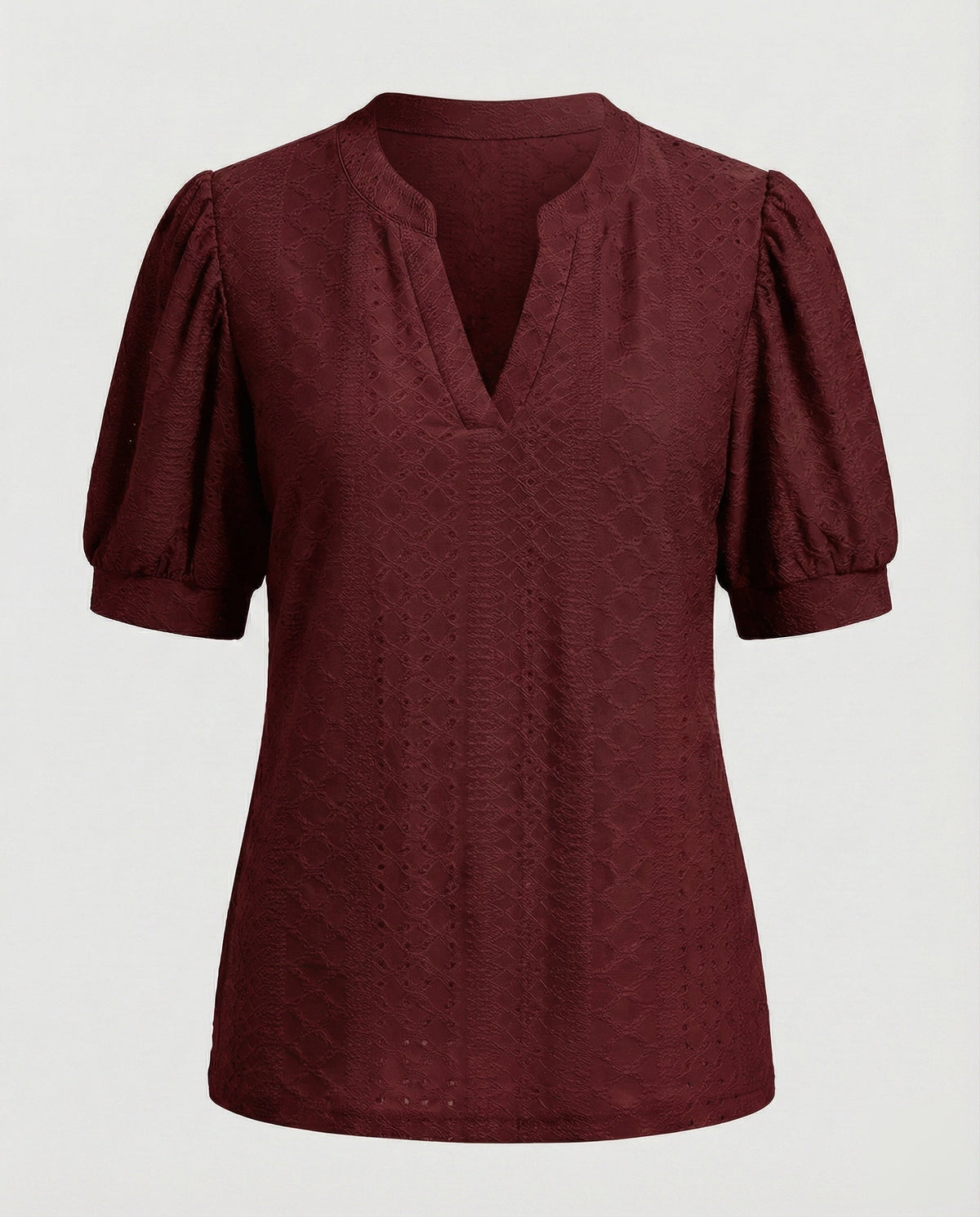 Women Light Lace Embroidery Blend Blouse Top - product shot
