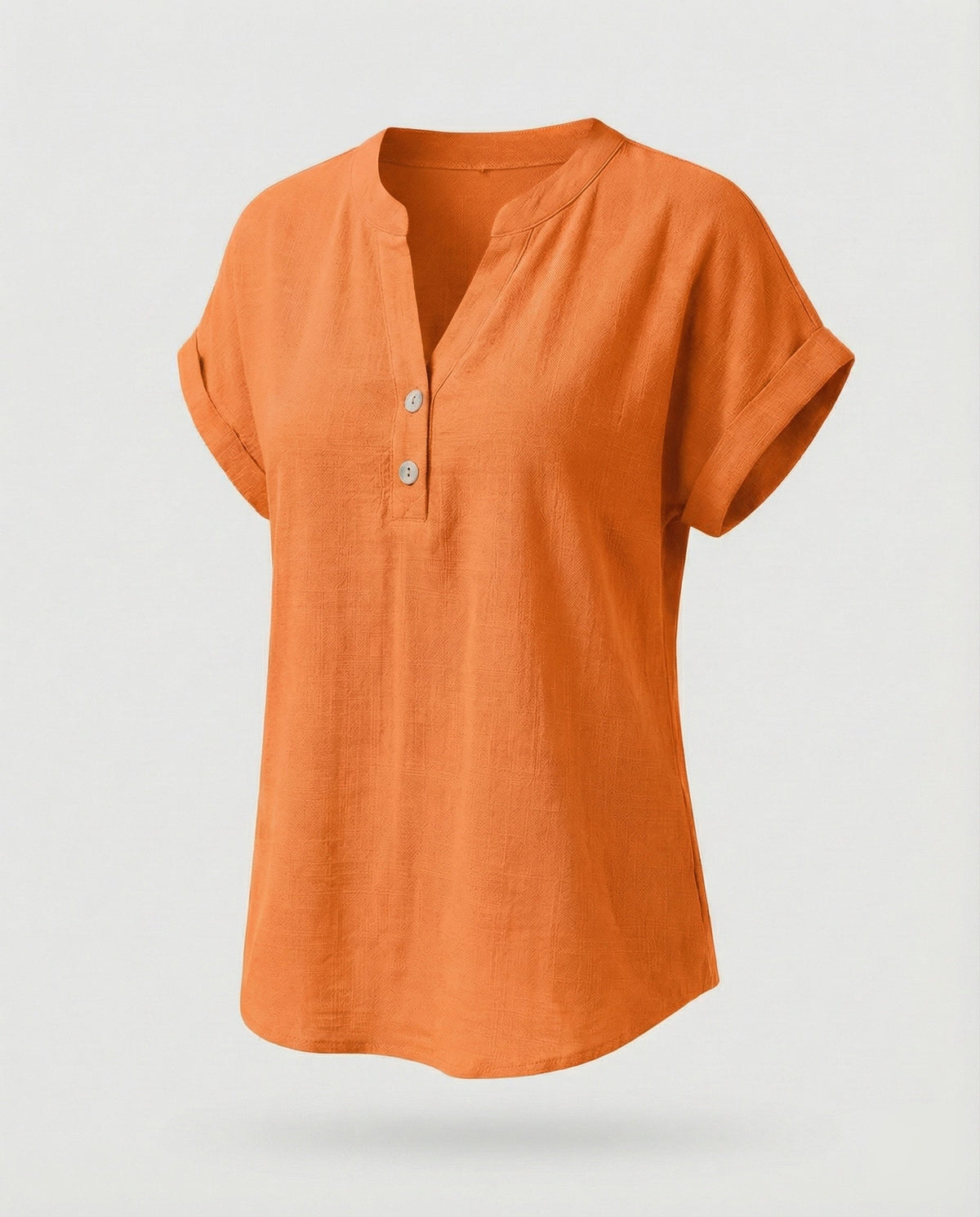 Women's Loose V-Neck Blended Fabric Blouse Shirt - product shot