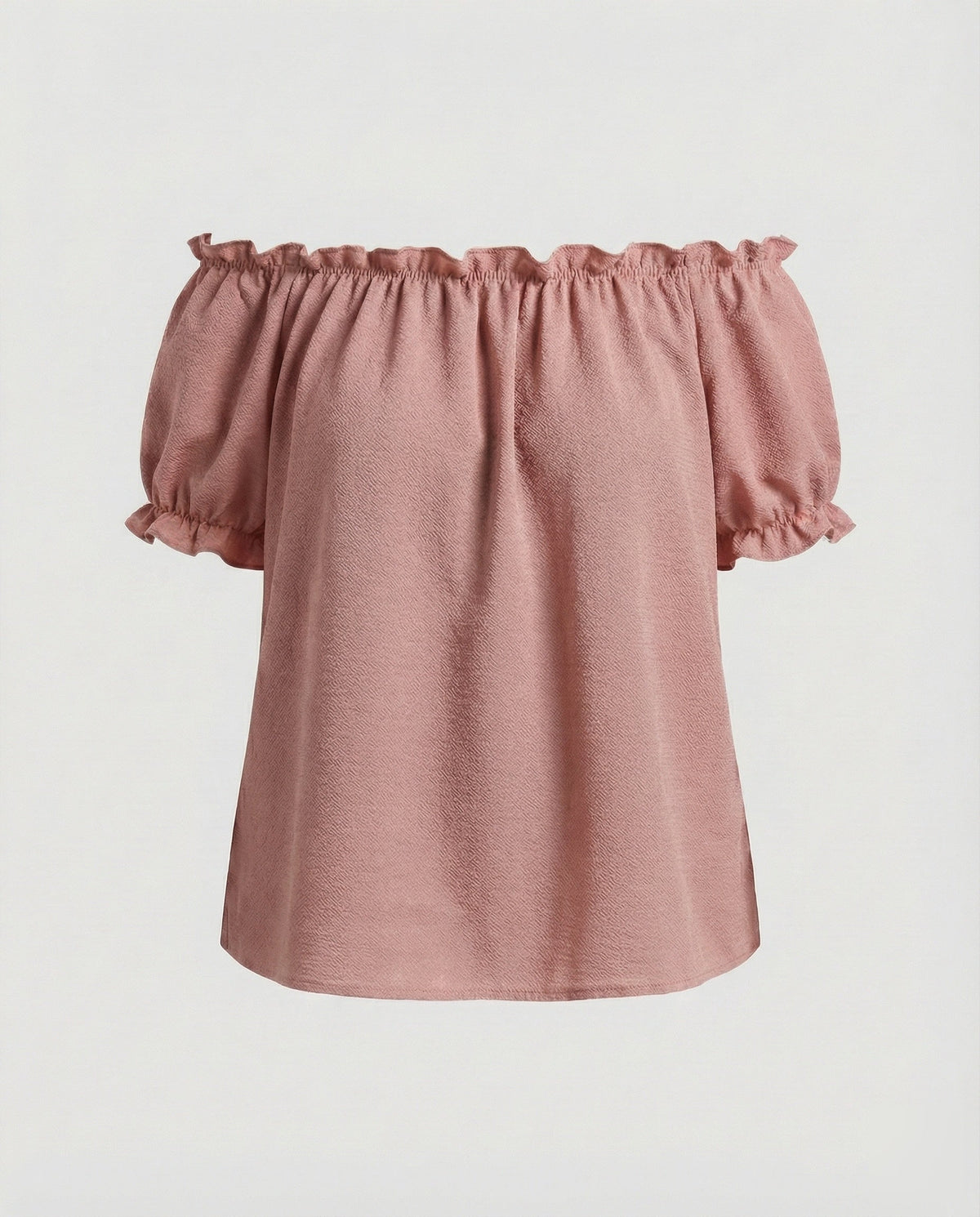 Women Pleated Neck Puff Sleeve Blouse Top - product shot