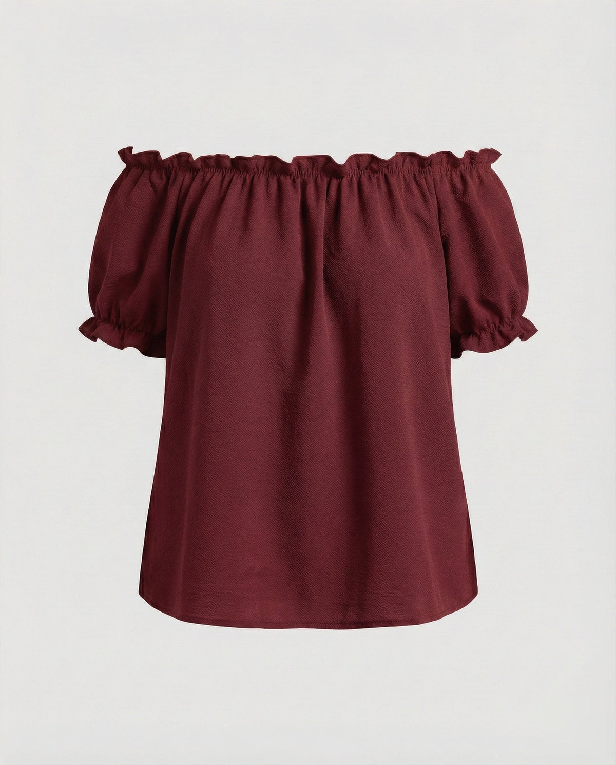 Women Pleated Neck Puff Sleeve Blouse Top - product shot