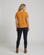 Women's Boxy Crochet Lace Blouse Top - back view