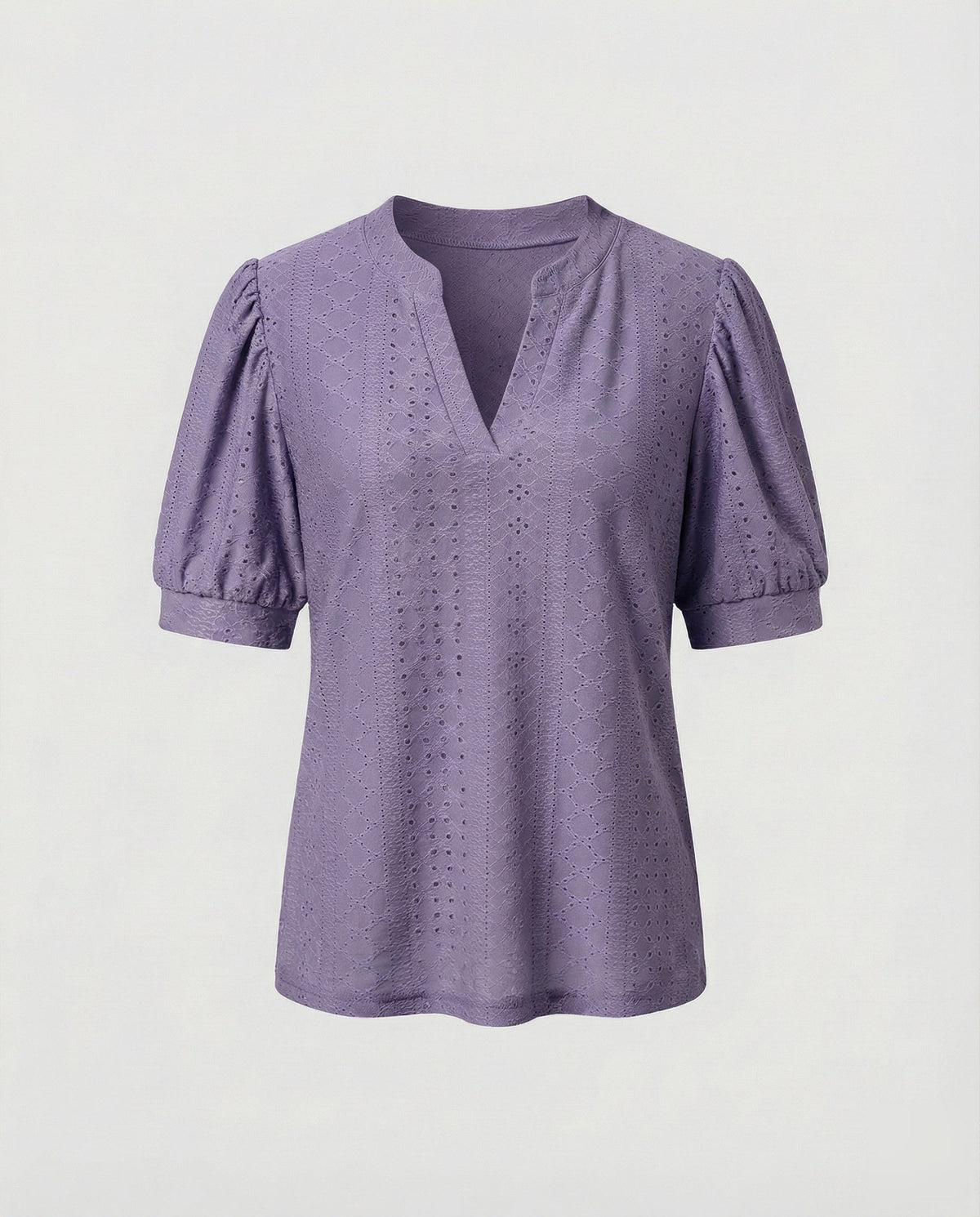 Women Elegant Jacquard Mixed Fabric Blouse Shirt - product shot