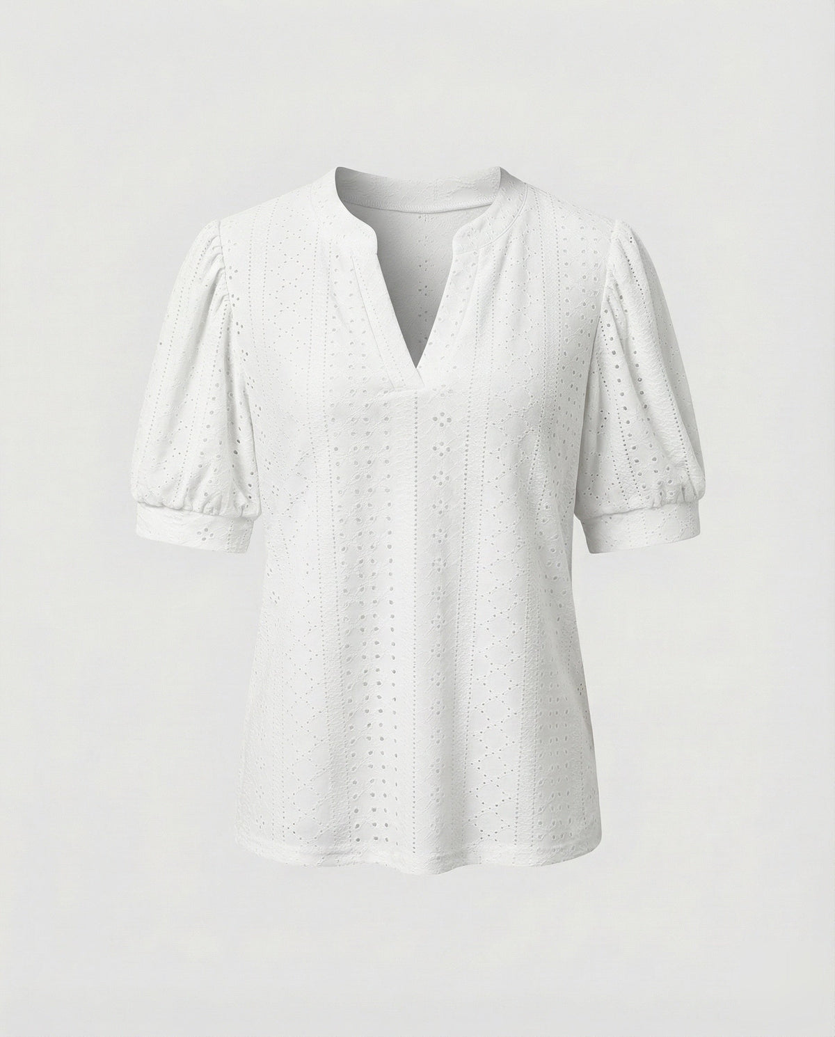 Women Elegant Jacquard Mixed Fabric Blouse Shirt - product shot
