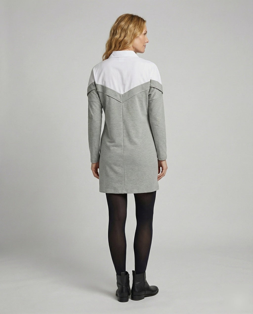 Comfortable blouse look sweatshirt quality sweatshirt tunic - back view