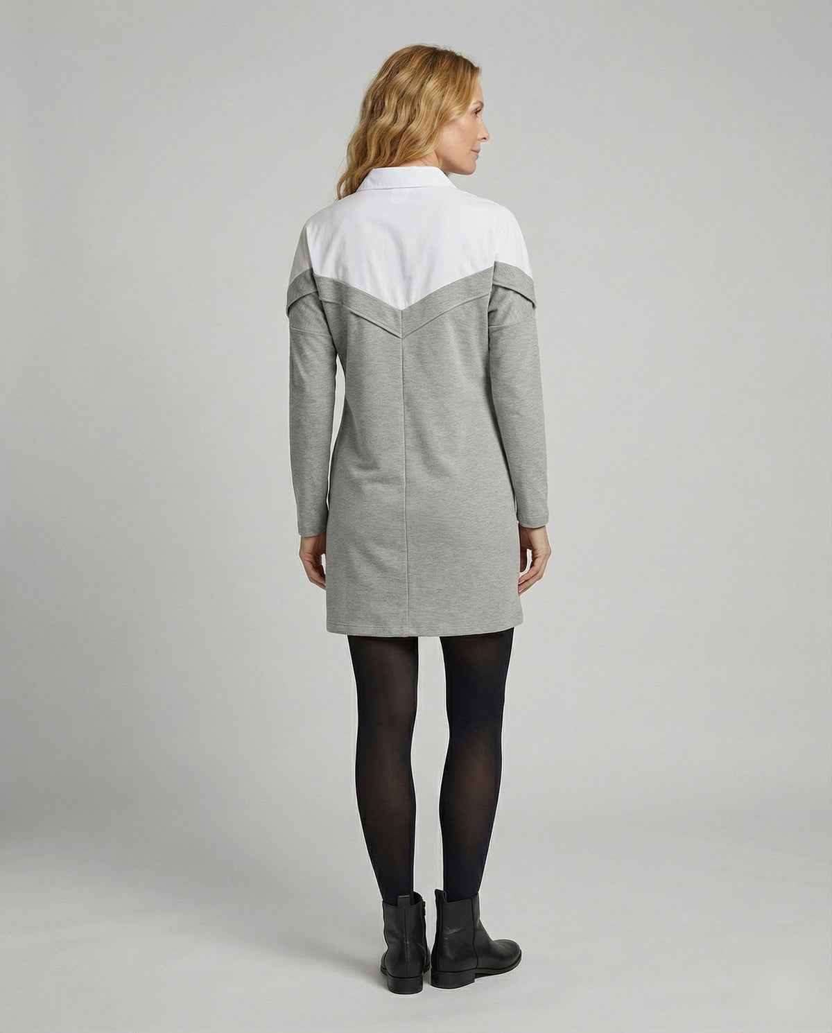 Comfortable blouse look sweatshirt quality sweatshirt tunic - back view