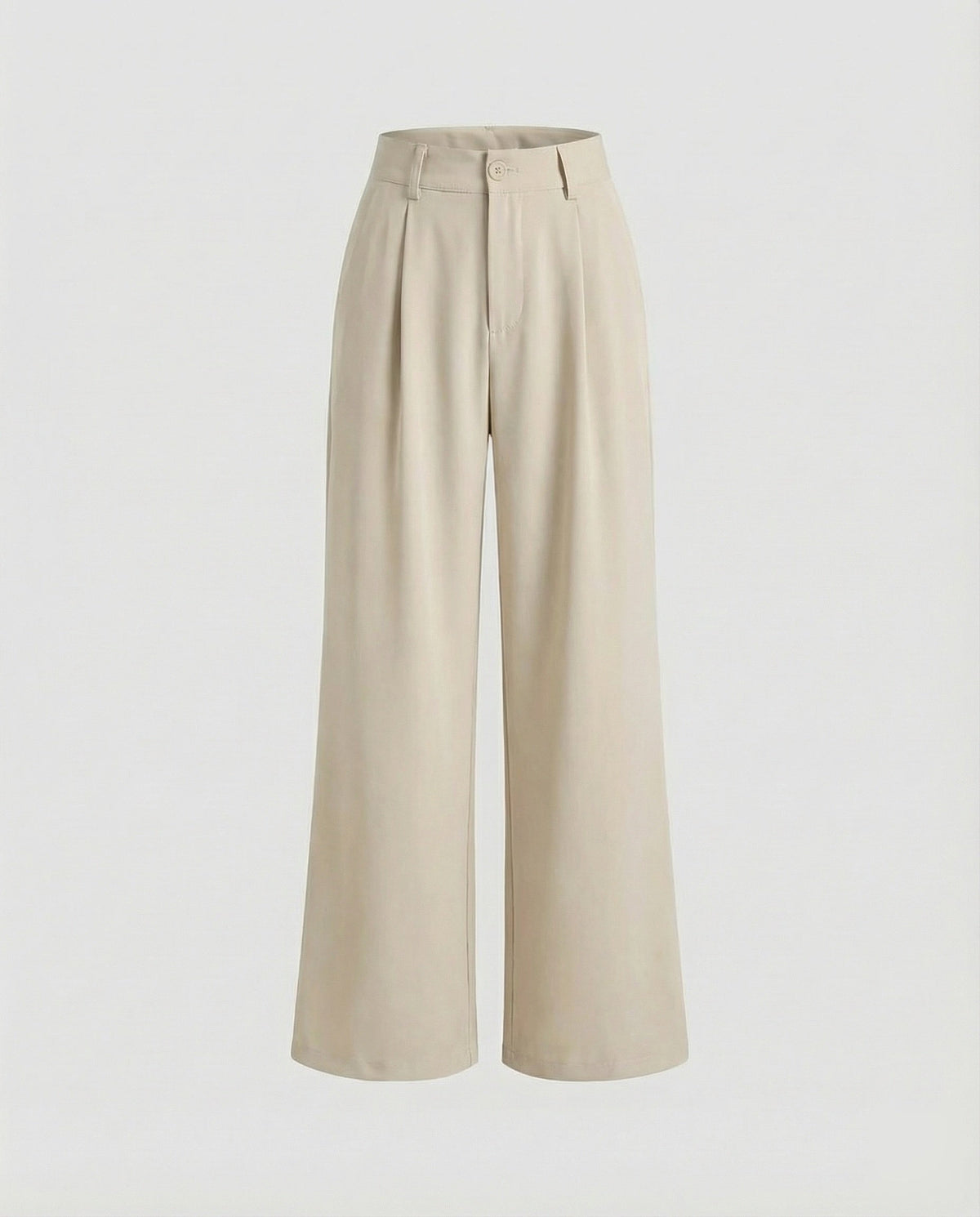 Women Elegant High Waist Blended Fabric Pleated Palazzo Pants - product shot