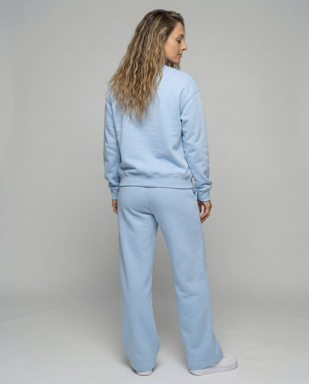 Women's Comfortable Brushed Sweat Leisure Lounge Set - back view