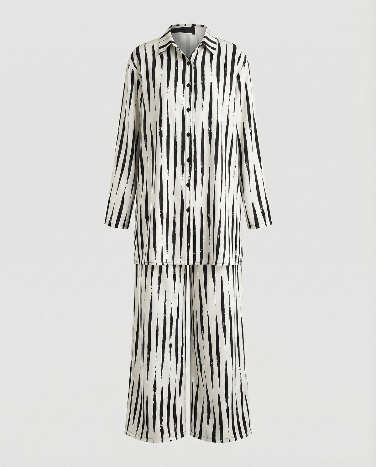 Women's Graphic Graphic Pattern Blended Fabric Long Blouse-Pants Set - product shot