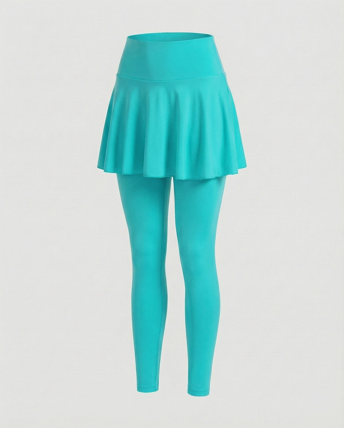 Women Sporty Sewn Bell Skirt Stretch Sporty Leggings - product shot