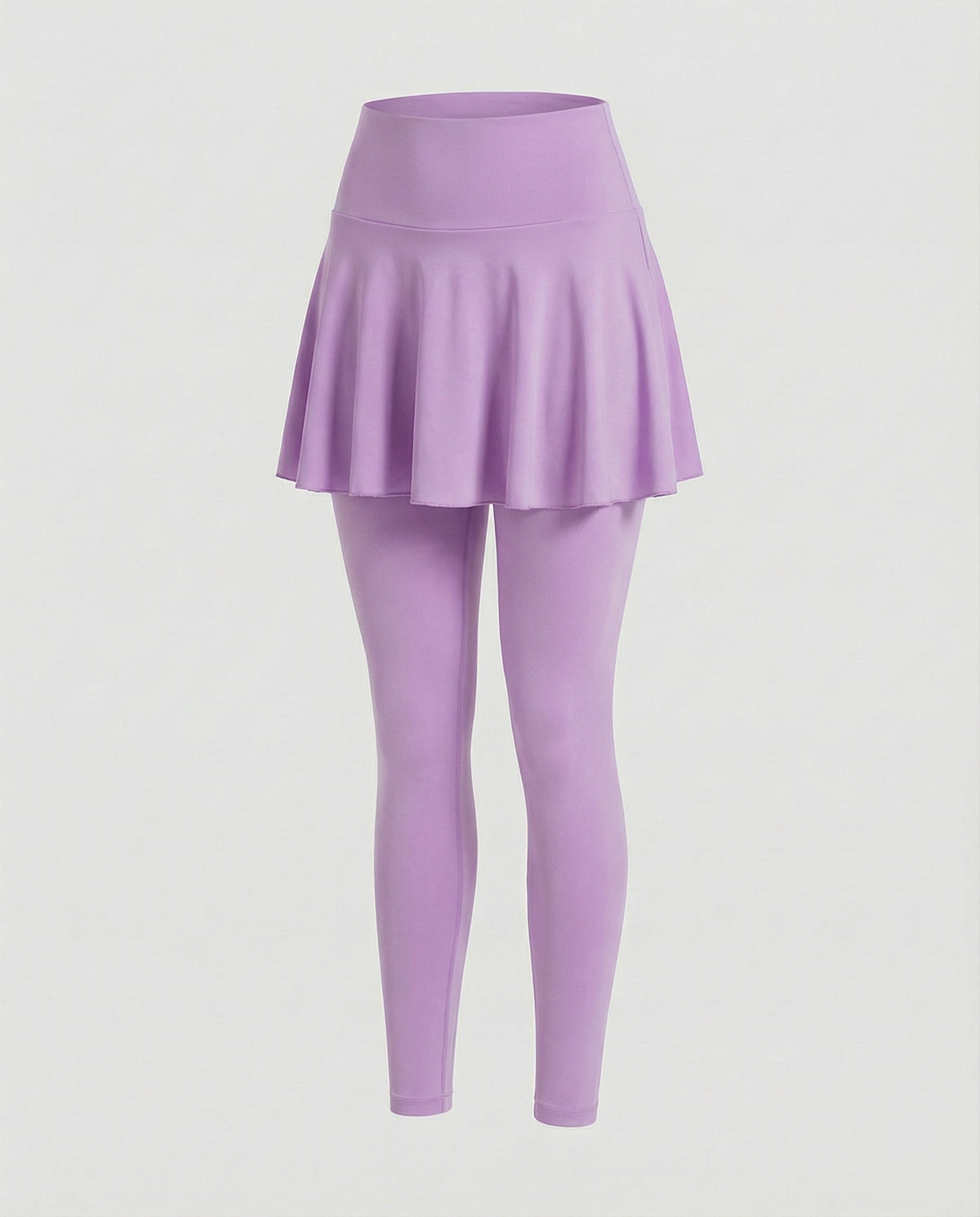Women Sporty Sewn Bell Skirt Stretch Sporty Leggings - product shot