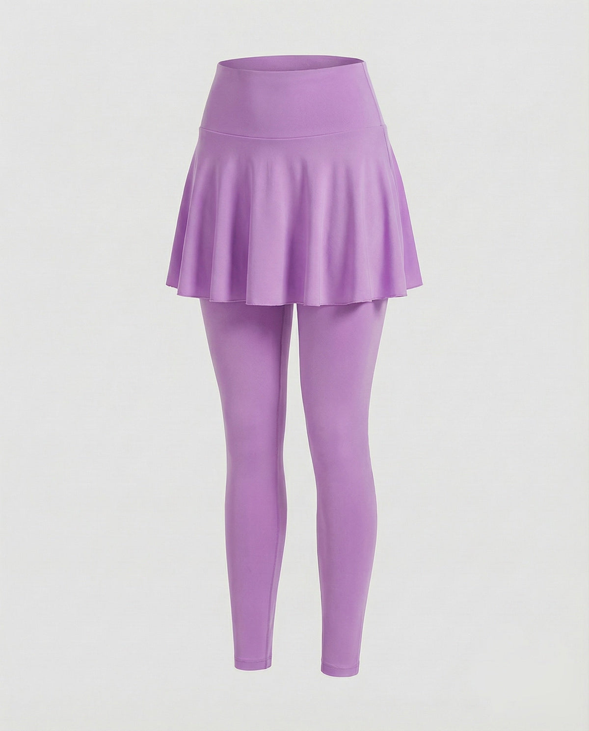 Women Sporty Sewn Bell Skirt Stretch Sporty Leggings - product shot