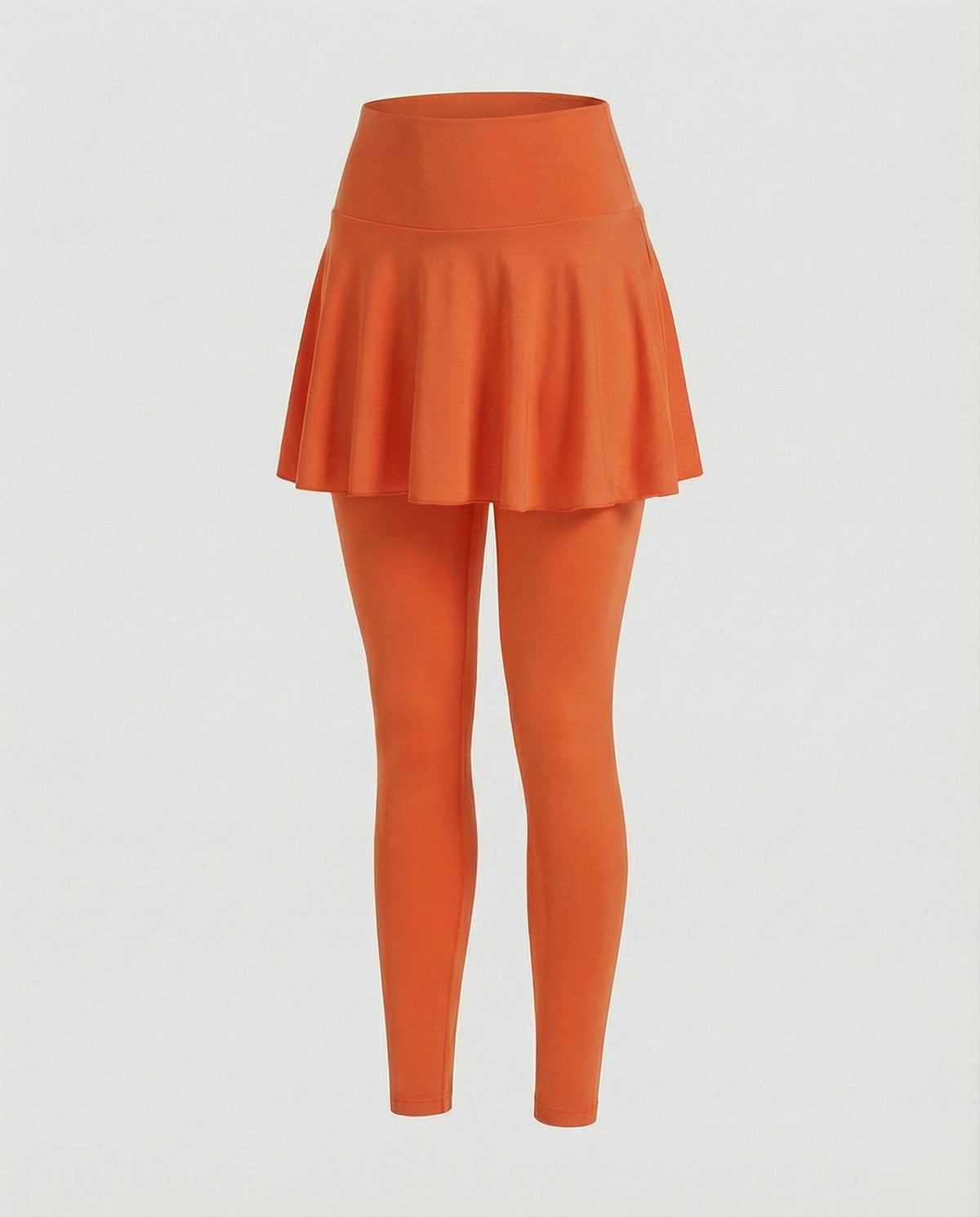 Women Sporty Sewn Bell Skirt Stretch Sporty Leggings - product shot