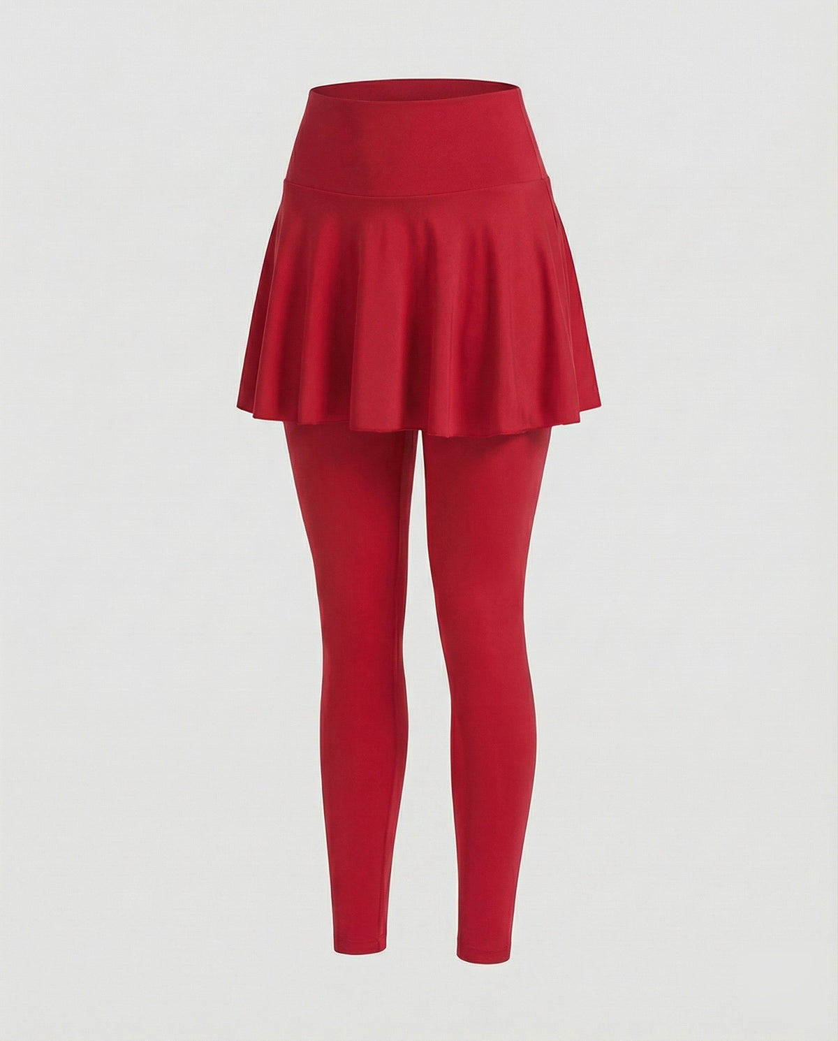 Women Sporty Sewn Bell Skirt Stretch Sporty Leggings - product shot