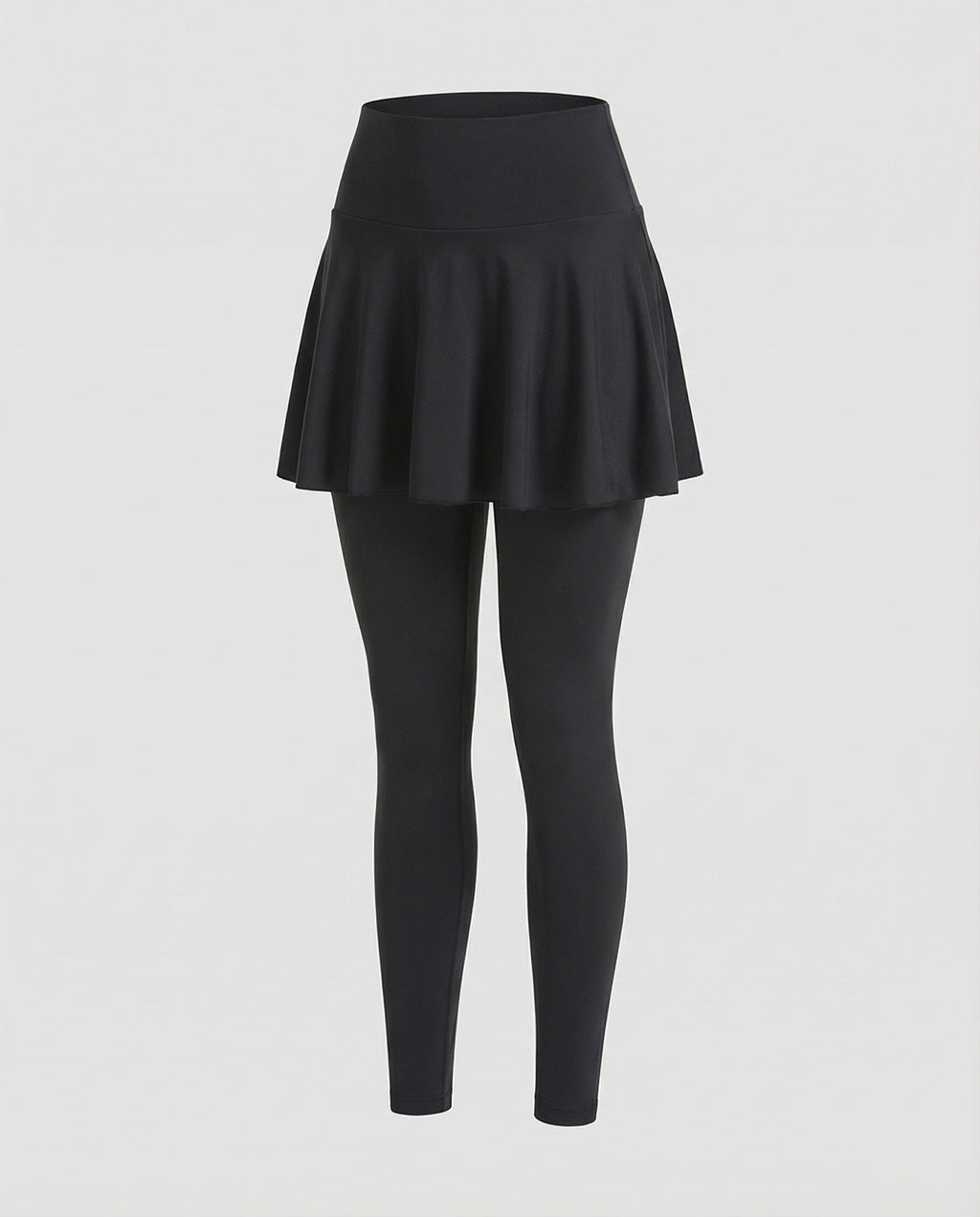 Women Sporty Sewn Bell Skirt Stretch Sporty Leggings - product shot