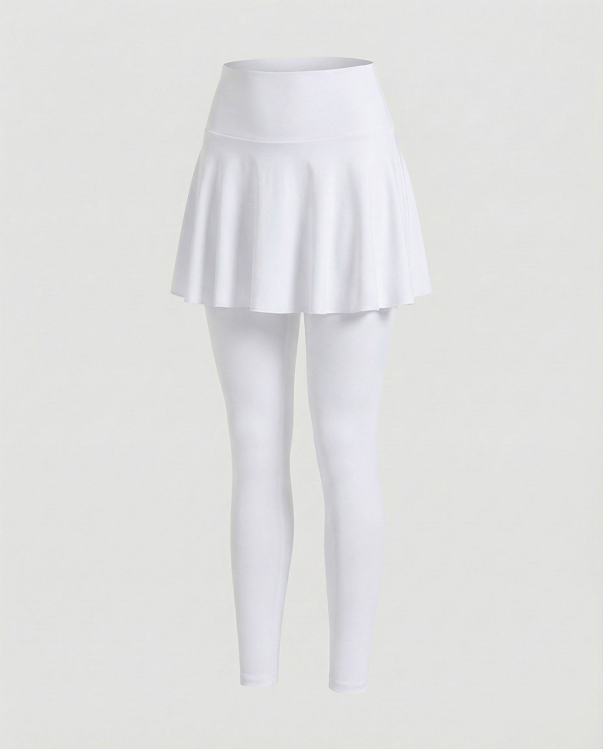 Women Sporty Sewn Bell Skirt Stretch Sporty Leggings - product shot