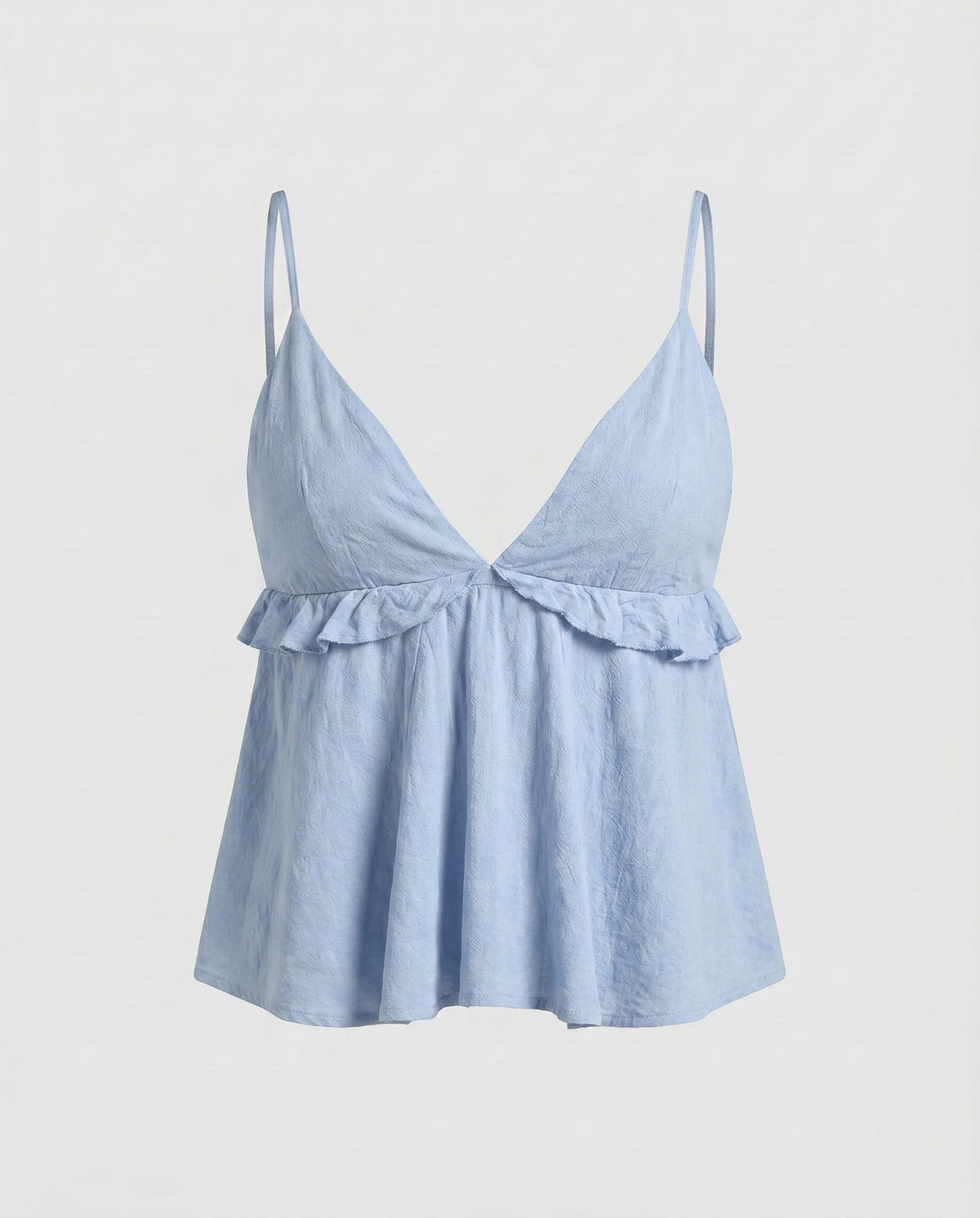 Women Loose Blouse Top with Ruffle Details - product shot