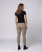 Women's ribbed leggings with side slit details - back view