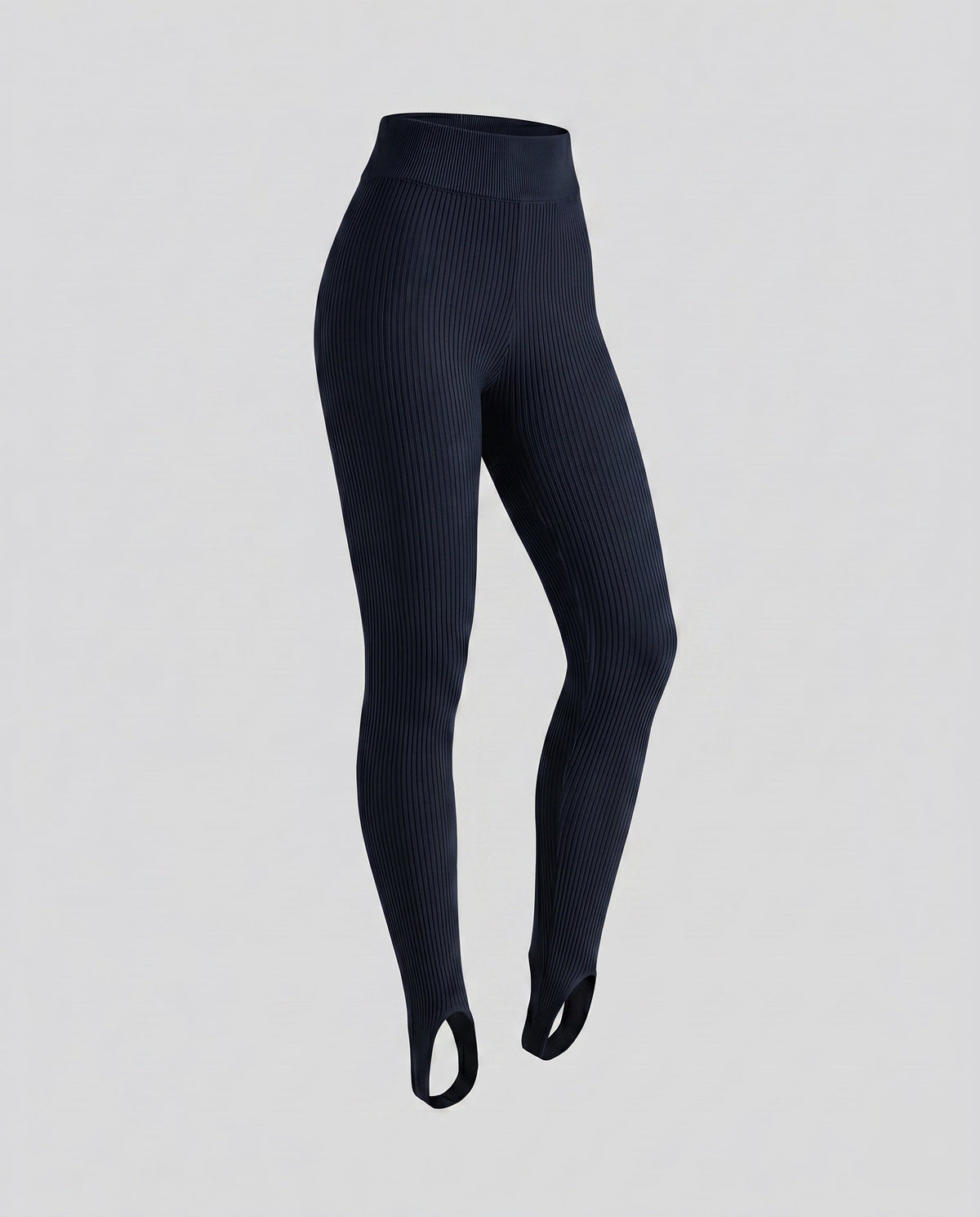 Women's ribbed leggings with side slit details - product shot