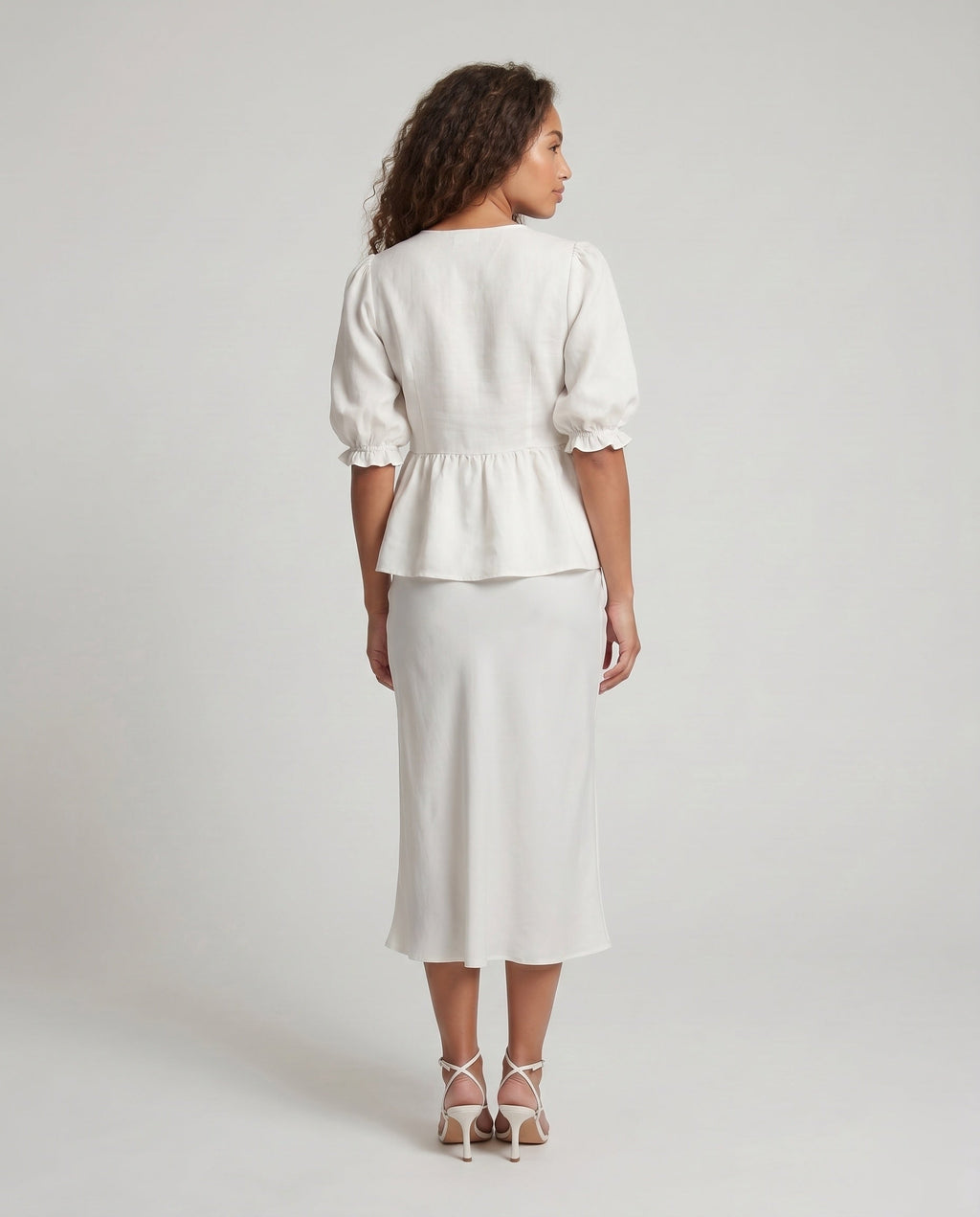 Women's Blouse Tunic with Low Back View and Playfully Gathered Design All Fashion - back view