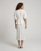 Women's Blouse Tunic with Low Back View and Playfully Gathered Design All Fashion - back view