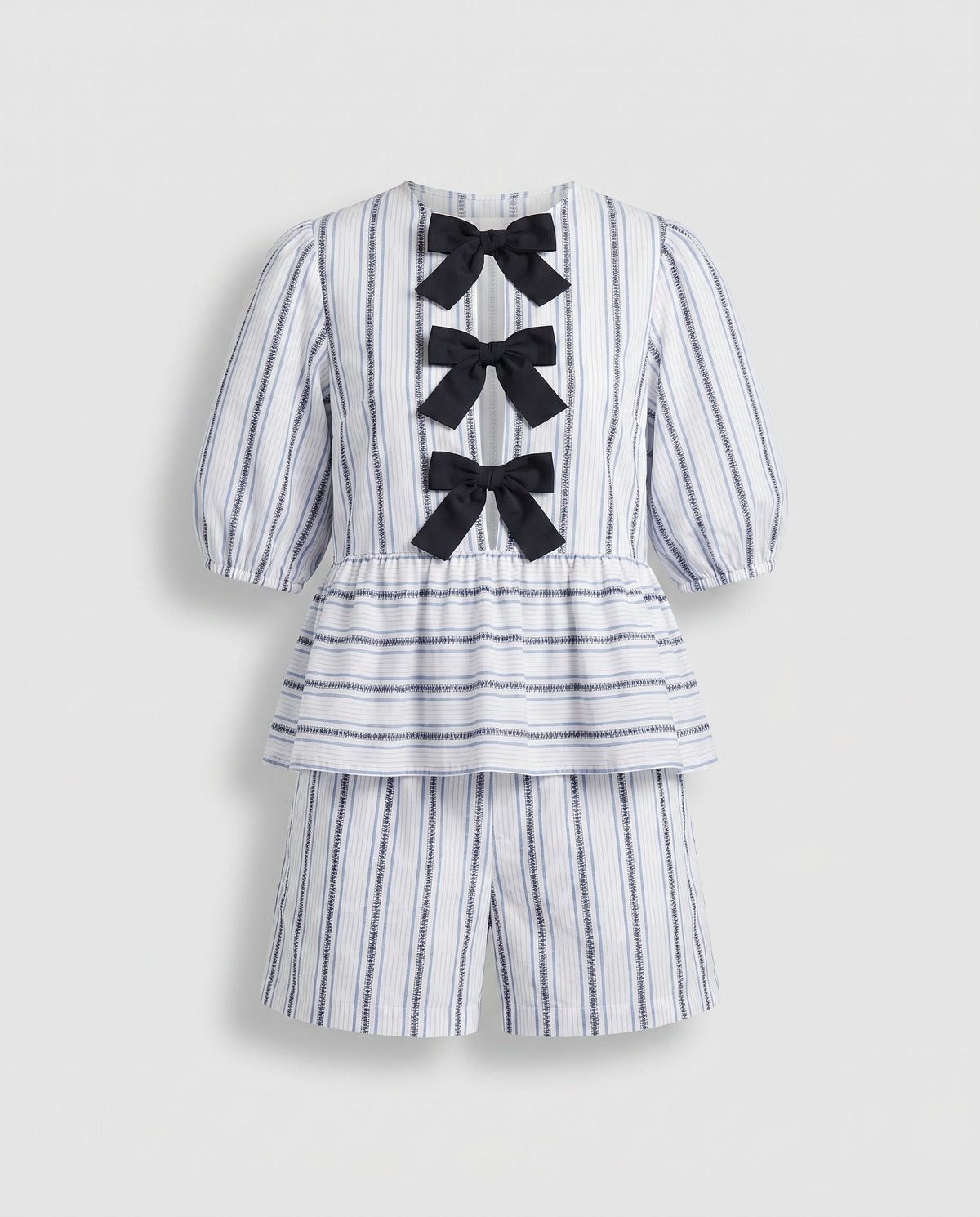 Ladies Lightweight Summer Outfit with Playful Ruffle Detail and Short Pants All Fashion - product shot