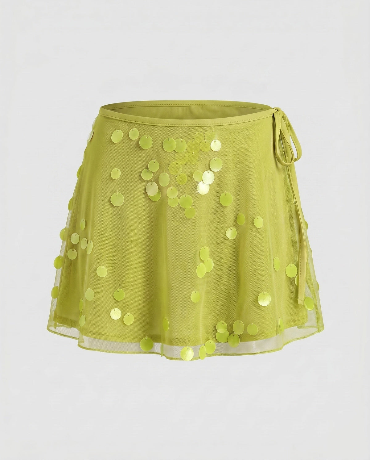 Women's ruffle skirt with transparent blouse insert and playful details All Fashion - product shot