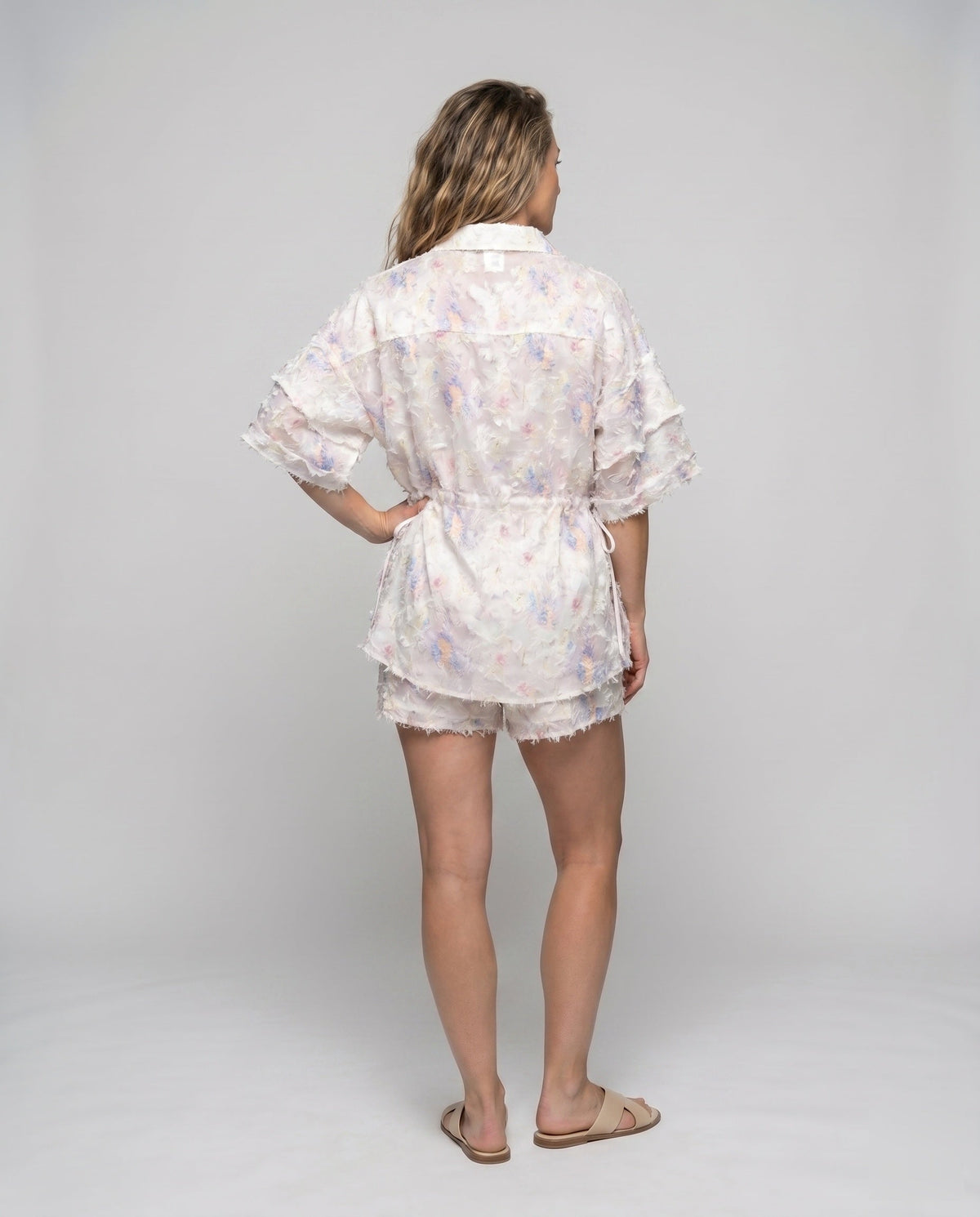 Women's blouse dress in a casual style with floral details All Fashion - back view