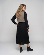 Women Elegant and Fashionable Blouse Dress with Pleated Details All Fashion - back view