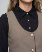 Women Elegant and Fashionable Blouse Dress with Pleated Details All Fashion - detail close-up