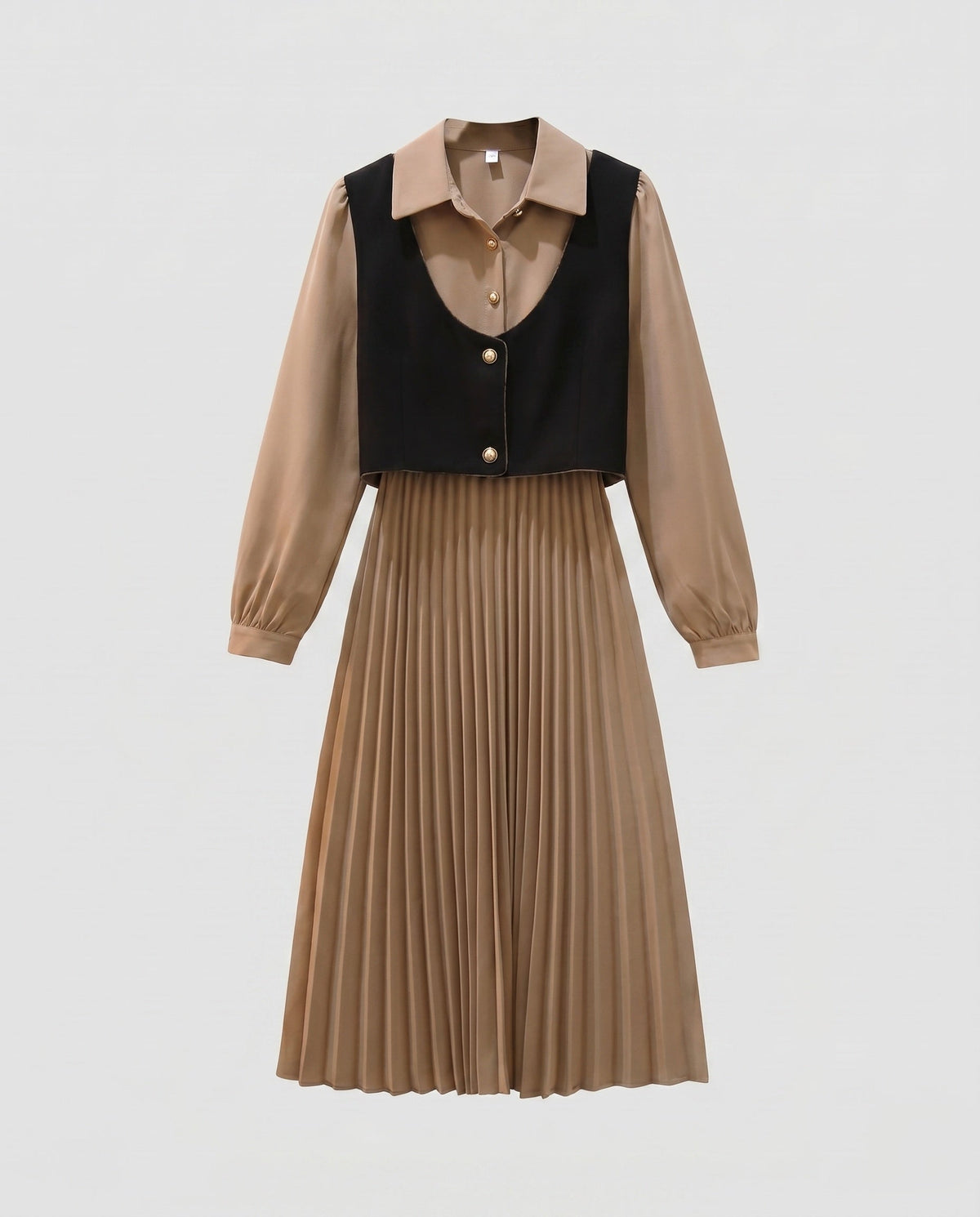 Women Elegant and Fashionable Blouse Dress with Pleated Details All Fashion - product shot