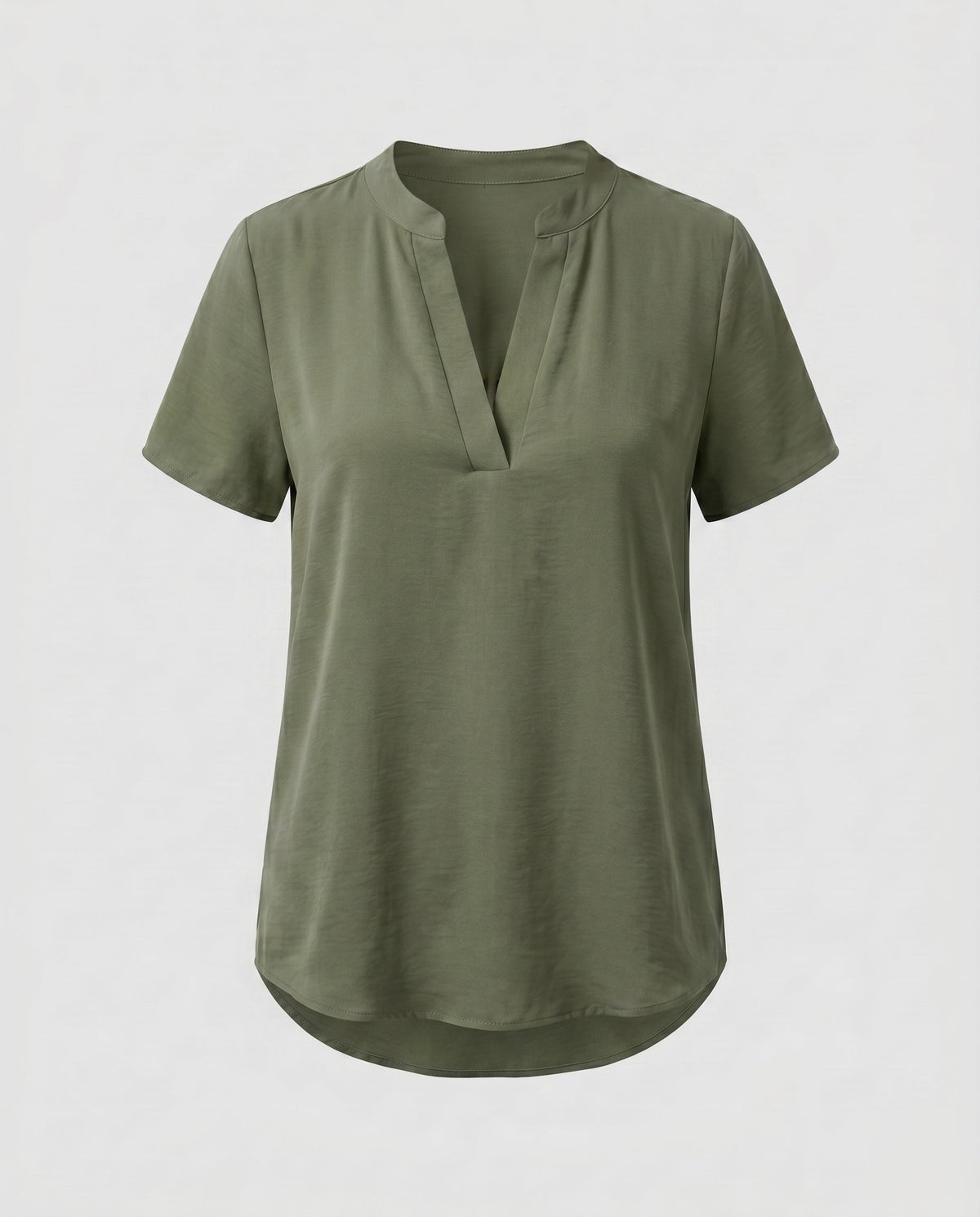Women loose blouse top with V-neck and short sleeves All Fashion - product shot