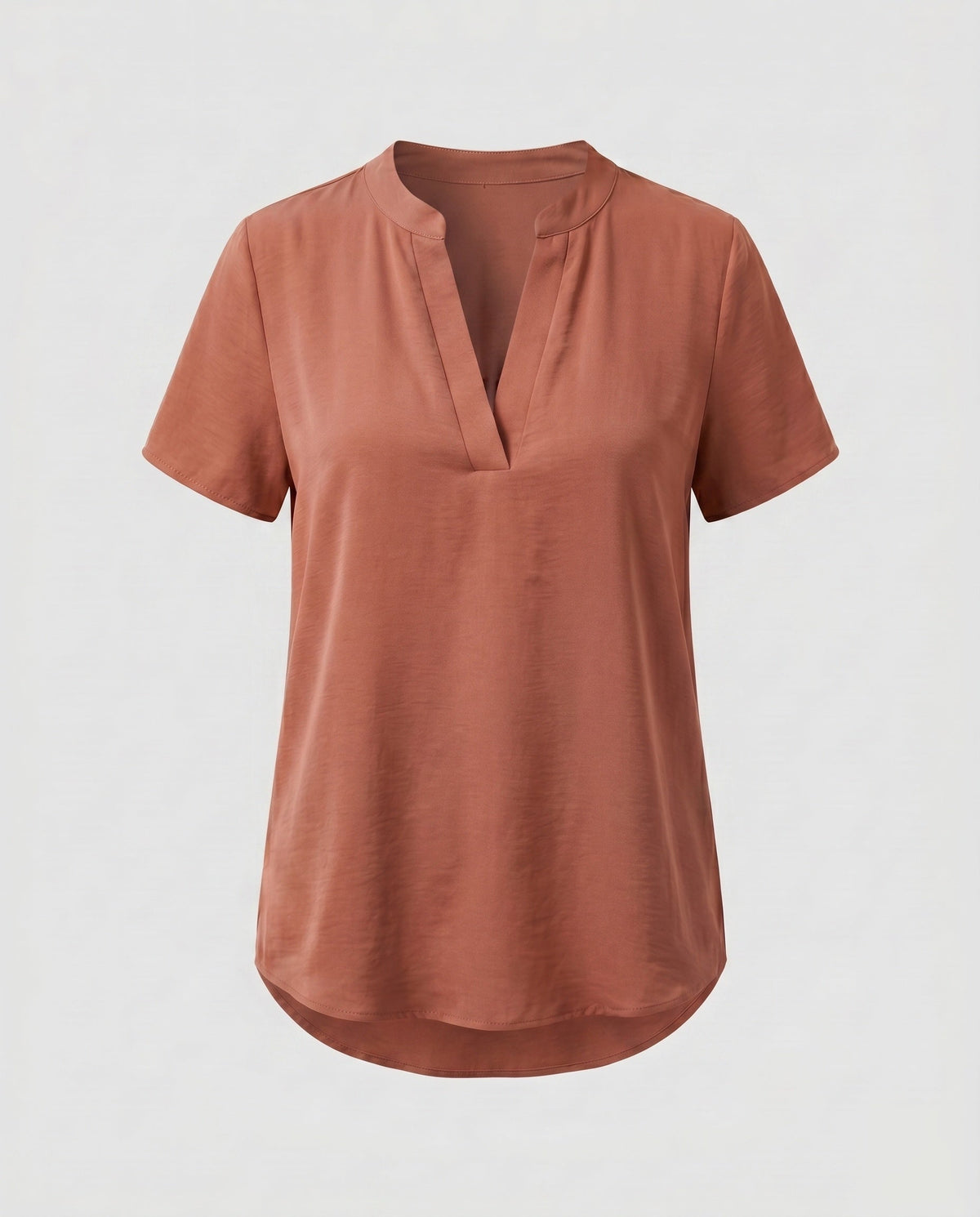 Women loose blouse top with V-neck and short sleeves All Fashion - product shot