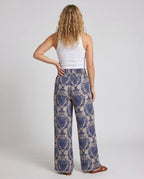 Women Loose Palazzo Pants in Elegant Ethno Design All Fashion - back view