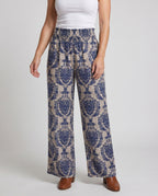 Women Loose Palazzo Pants in Elegant Ethno Design All Fashion - lower body view