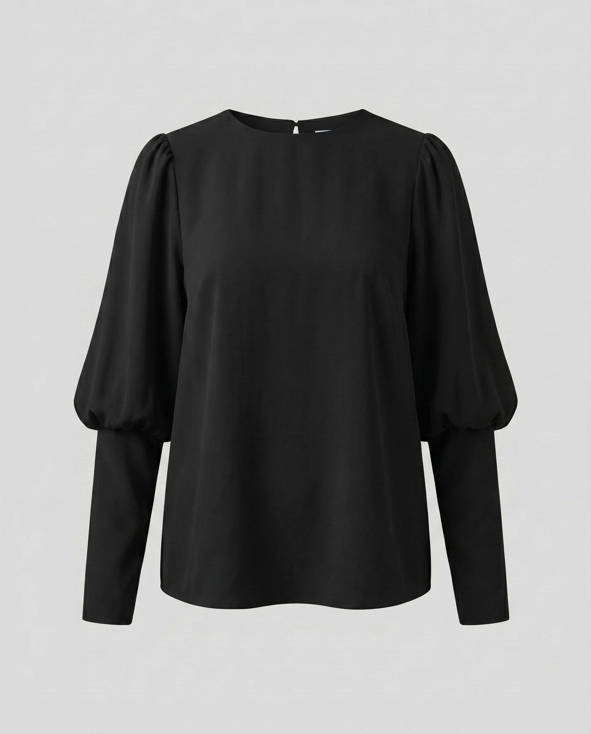 Women's blouse shirt with puff sleeves and elegant cut - product shot