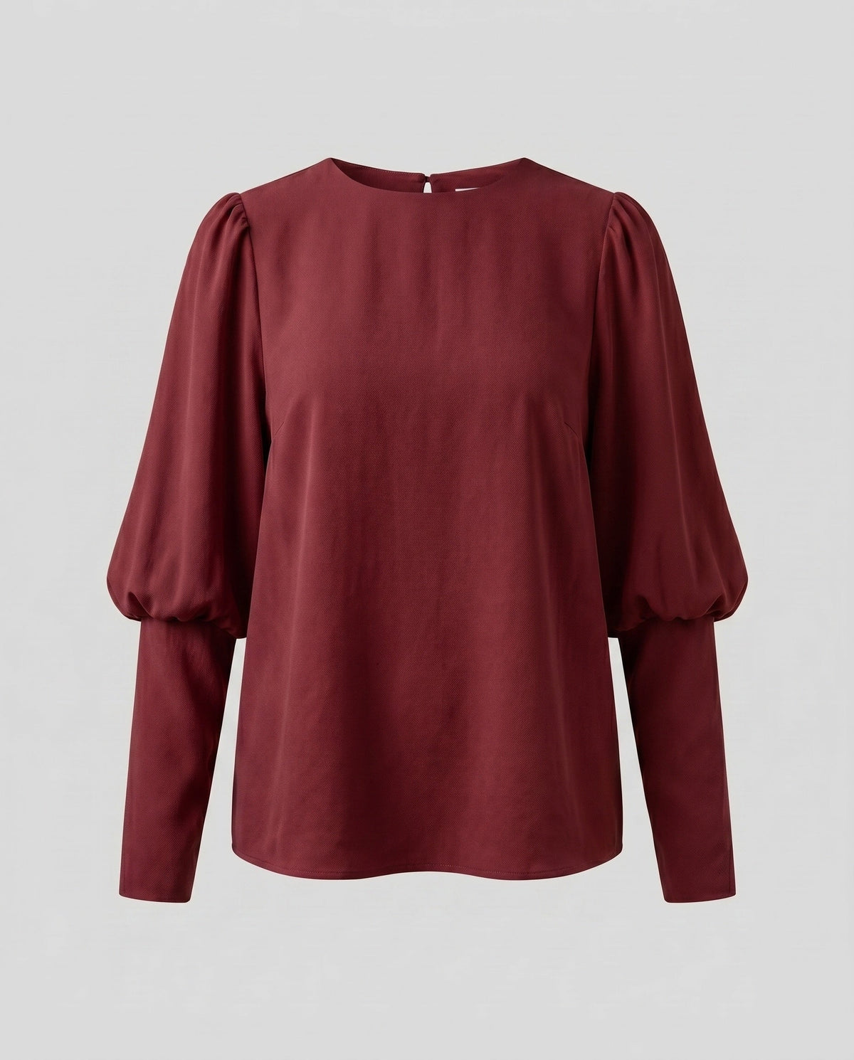 Women's blouse shirt with puff sleeves and elegant cut - product shot