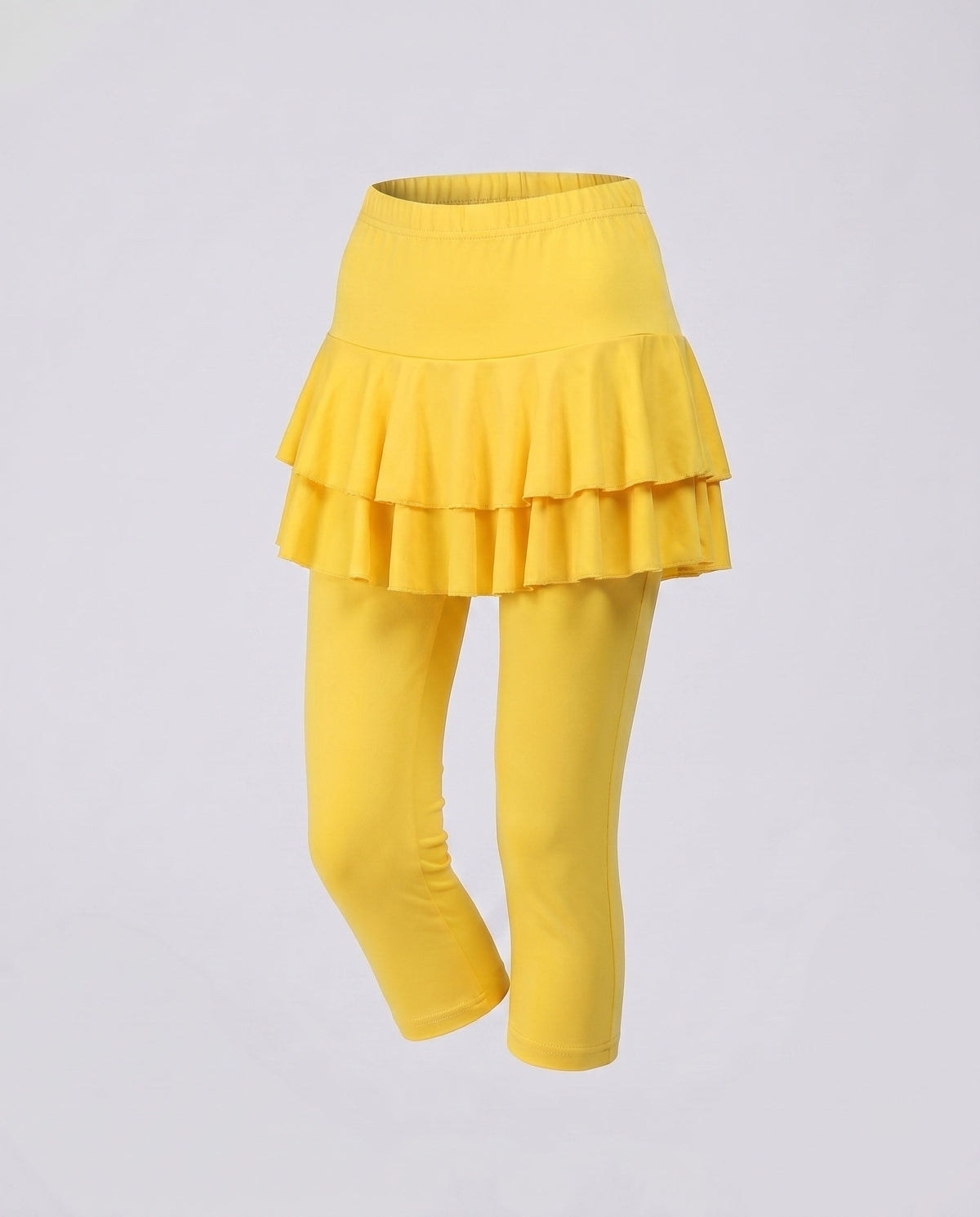 Women's leggings with ruffle overlay - product shot