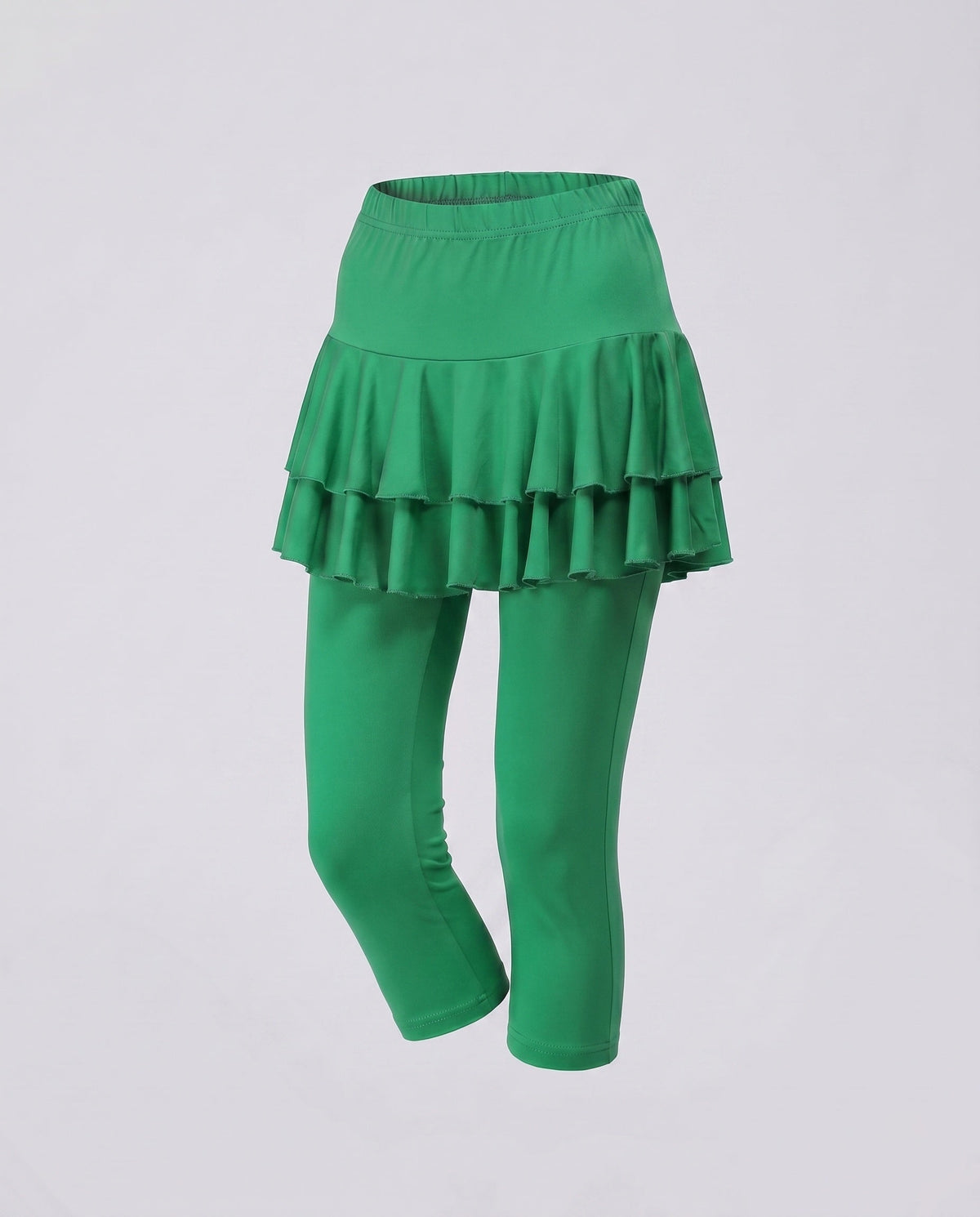 Women's leggings with ruffle overlay - product shot