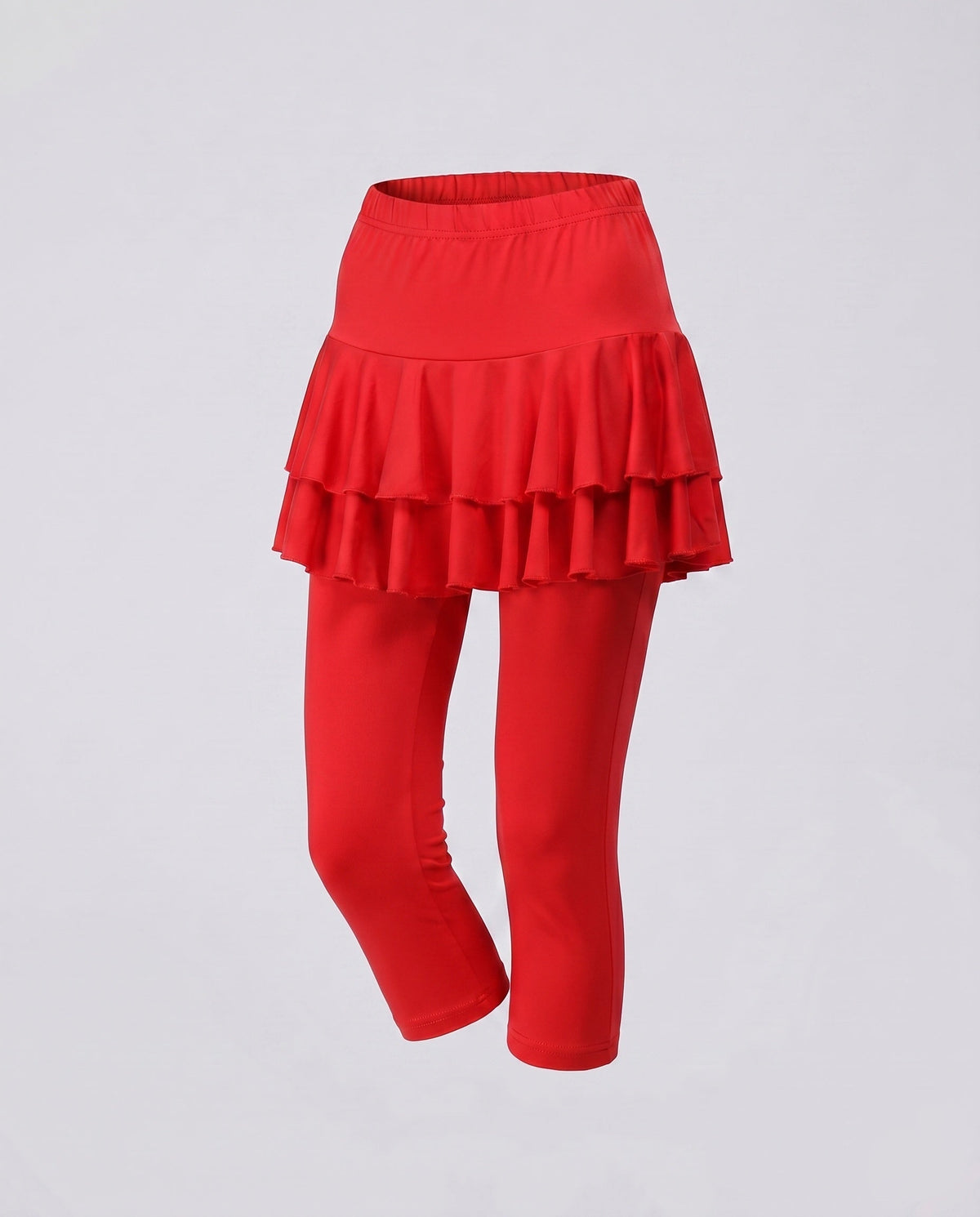 Women's leggings with ruffle overlay - product shot