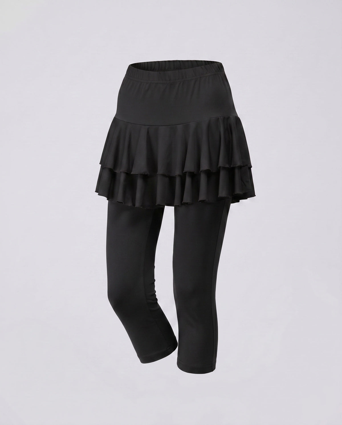 Women's leggings with ruffle overlay - product shot