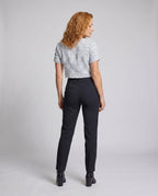 Women's Short Sleeve Blouse Shirt with Button Design and Textured Fabric - back view