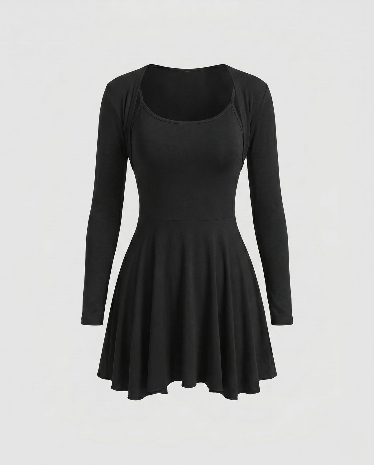 Women’s player dress with long sleeves and playful cut - product shot